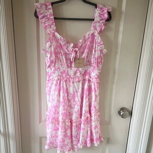 Blu Pepper Pink and White mini Dress